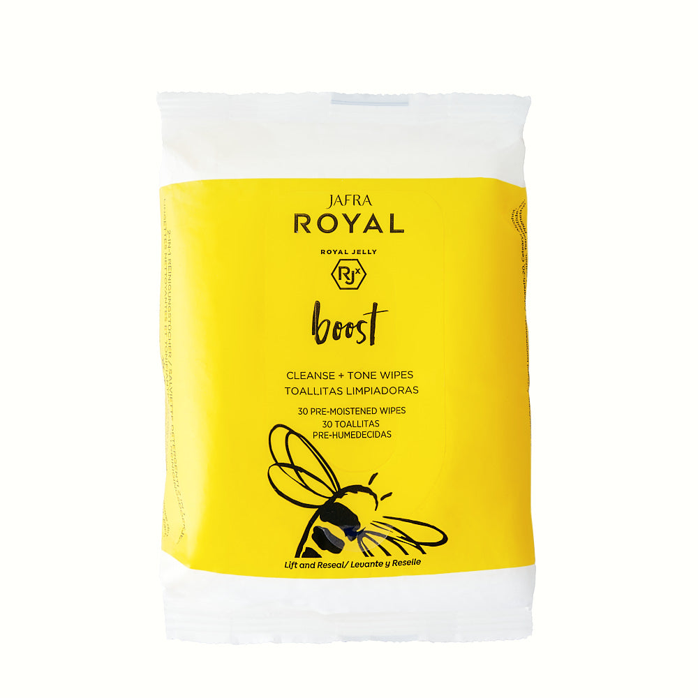 JAFRA ROYAL Boost Cleanse + Tone Wipes